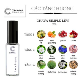 NƯỚC HOA MINI SIMPLE LEVI 5ML PHONG CÁCH XỊT - CHAVA