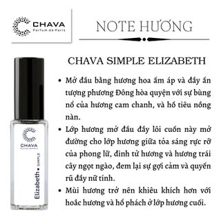 NƯỚC HOA MINI SIMPLE ELIZABETH 5ML PHONG CÁCH XỊT - CHAVA