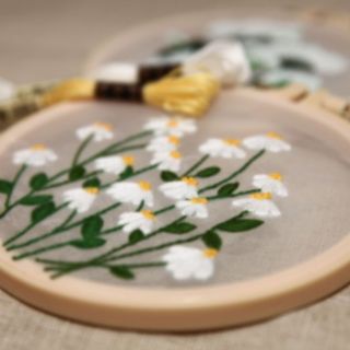 Quà Tặng Thủ Công, Tranh HOA Màn Thêu Chỉ 3D Thủ công Handmade ĐỘC ĐÁO, Tinh Tế, Đầy Sáng Tạo. kèm phụ kiện đầy đủ ( Hàng. giá Tận Xưởng )