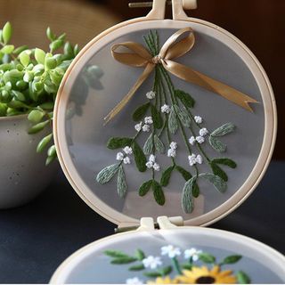 Quà Tặng Thủ Công, Tranh HOA Màn Thêu Chỉ 3D Thủ công Handmade ĐỘC ĐÁO, Tinh Tế, Đầy Sáng Tạo. kèm phụ kiện đầy đủ ( Hàng. giá Tận Xưởng )