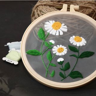 Quà Tặng Thủ Công, Tranh HOA Màn Thêu Chỉ 3D Thủ công Handmade ĐỘC ĐÁO, Tinh Tế, Đầy Sáng Tạo. kèm phụ kiện đầy đủ ( Hàng. giá Tận Xưởng )