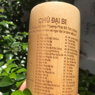 Ly Chú Đại Bi bằng tre Bamboo- Pháp Bảo Phật Gíao Mật Tông - Đồ Thờ Cúng -cầu sức khỏe, bình an, tài lộc-Decor Home An giá sỉ