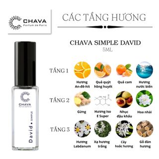 NƯỚC HOA MINI SIMPLE DAVID 5ML PHONG CÁCH XỊT - CHAVA