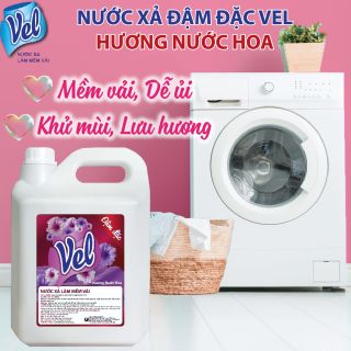 NƯỚC XẢ MỀM VẢI VEL ĐẬM ĐẶC CHAI 5L