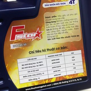 Dầu Nhớt 4 Thì -CANH 4LIT - FSTAR GIẢM 35% - BÔI TRƠN MÁY CẮT CỎ ,MÁY XĂNG,BƠM XUỒNG ,MÁY NÉN , ĐẦU XỊT CÁC ĐỘNG CƠ GX 35,GX 25 CÁC LOẠI MÁY MÓC NÔNG NGƯ CƠ