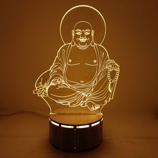 Đèn Led 3D Tượng Phật Cao cấp, Quan thế âm bô tát, phật dược sư, phật thích ca, địa tạng vương- Decor Home An