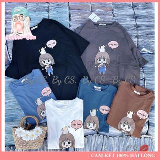 Áo Thun A-studios Cotton Baby Hey Boy Fom To Rộng<70kg