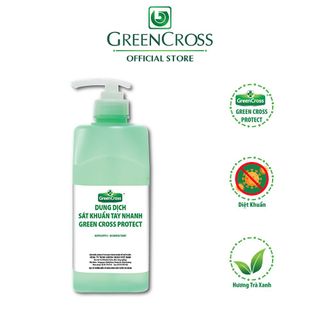 DUNG DỊCH NƯỚC SÁT KHUẨN TAY NHANH GREEN CROSS PROTECT HƯƠNG TRÀ XANH 500ML giá sỉ