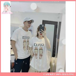 [SIÊU PHẨM] Áo Thun 3158 Mặt Nhung Guci - In 3d 🥰🥰 Phối Dây Thắt Nơ Fom To Rộng<70kg