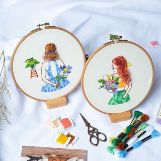 Quà Tặng Thủ công Tranh Thêu Chỉ 3D Cô Gái Cực Chuẩn . Phù hợp cho mô hình kinh doanh