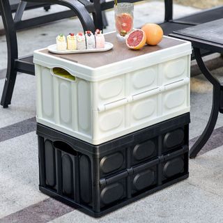 THÙNG ĐỰNG ĐỒ GẤP GỌN MẶT GỖ ĐA NĂNG 35L giá sỉ