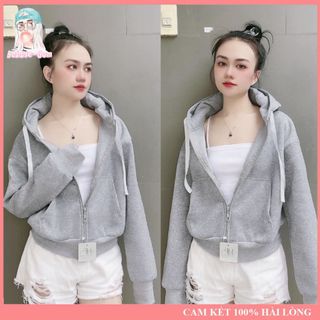 Áo Khoác Nỉ Basic Trơn Form Thường 4 Túi Bubble Gum
