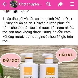 Cặp gội xả Luxury olex 960ml