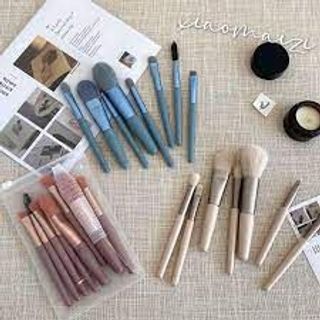 Bộ Cọ Trang Điểm 8 Cây Vintage Lông Mềm Min Siêu Cute Tặng Kèm Túi Zip - Bộ Cọ 8 Cây Makeup Chuyên Nghiệp Cao Cấp