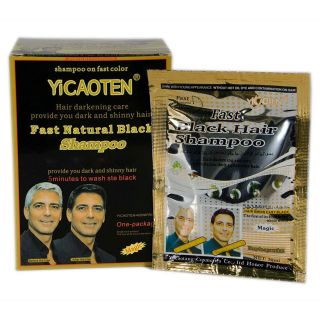 DẦU GỘI NHUỘM ĐEN TÓC YICATENG, YICAOTEN, CAOTEN, IVSI (HỘP 10 GÓI X 30ML)