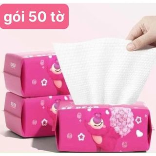 KHĂN GIẤY RÚT GẤU DÂU (GÓI 50 TỜ) giá sỉ - giá bán buôn