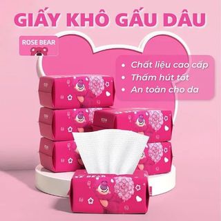 KHĂN GIẤY RÚT GẤU DÂU (GÓI 50 TỜ) giá sỉ - giá bán buôn giá sỉ