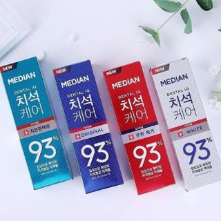 [Hàng sẵn SLL] Kem đánh răng Hàn Quốc trắng răng MEDIAN DENTAL IQ 93% 120g sáng bóng NCC Shoptido bao giá đầu container