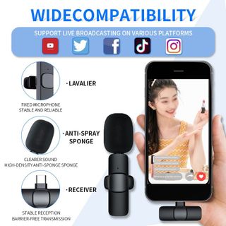 Micro Thu Âm Không Dây Holocom K9 K35 Lọc Âm Khử Tiếng Ồn Cực Tốt Dùng Để Quay Video - Livesetream - Phát Trực Tiếp