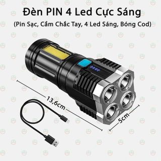 ĐÈN 4 LED SIÊU SÁNG
