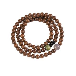Dây Vòng Tay Phong Thuỷ Hạt Gỗ Đàn Hương Mix Viên Ngọc Bích 4mm Cầu Bình An , Phát Tài , Sức khoẻ ( Order, Hàng Giá Tận Xưởng )