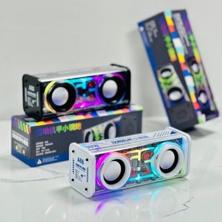 Loa bluetooth trong suốt mini A88 có đèn led công suất 10w dùng để bàn nghe nhạc trang trí cực đẹp