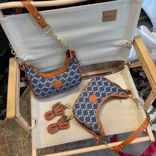 Túi Xách Denim Hình Bán Nguyệt Phong Cách Retro Âu Mỹ