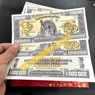 [Giá Tốt] Sỉ Tiền 1 Triệu Đô - Triệu USD Kỷ Niệm Mạ Vàng Con Rồng