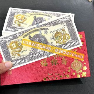 [Giá Tốt] Sỉ Tiền 1 Triệu Đô - Triệu USD Kỷ Niệm Mạ Vàng Con Rồng