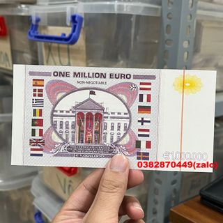 Sỉ  Tờ Tiền 1 Triệu Euro Lưu Niệm - Mệnh Giá Siêu Khủng, Bảo An Dạ Quang