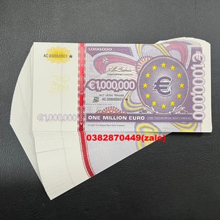 Sỉ  Tờ Tiền 1 Triệu Euro Lưu Niệm - Mệnh Giá Siêu Khủng, Bảo An Dạ Quang