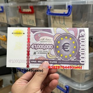 Sỉ  Tờ Tiền 1 Triệu Euro Lưu Niệm - Mệnh Giá Siêu Khủng, Bảo An Dạ Quang