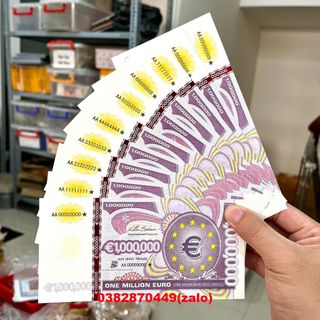 Sỉ  Tờ Tiền 1 Triệu Euro Lưu Niệm - Mệnh Giá Siêu Khủng, Bảo An Dạ Quang