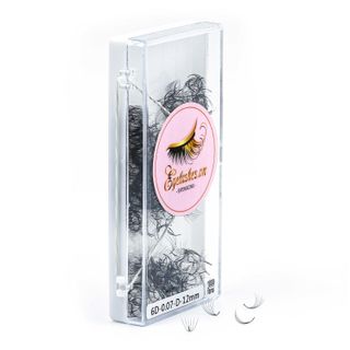 Mi Fan Sẵn 6D, Dày 0.05 / 0.07mm, Siêu Mềm Mịn, Độ Cong C/CC/D, Hộp 1000 Fan - EYELASHES