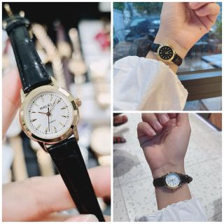 Đồng hồ nữ halei ah348 dây da cao cấp chống nước , hàng chính hãng Halei