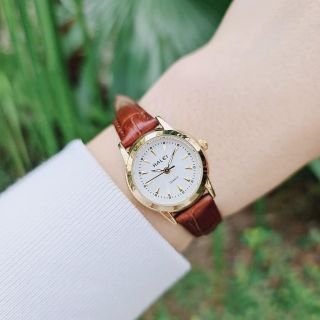 Đồng hồ nữ halei ah348 dây da cao cấp chống nước , hàng chính hãng Halei