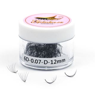 Mi Fan Sẵn 6D, Dày 0.05 / 0.07mm, Siêu Mềm Mịn, Độ Cong C/CC/D, Hộp 200 Fan - EYELASHES