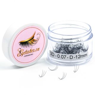 Mi Fan Sẵn 3D, Dày 0.07 / 0.10mm, Siêu Mềm Mịn, Độ Cong C/CC/D, Hộp 200 Fan - EYELASHES