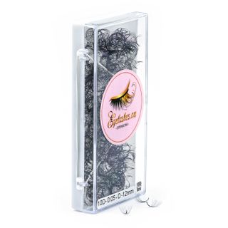 Mi Fan Sẵn 10D, Dày 0.05mm, Siêu Mềm Mịn, Độ Cong C/CC/D, Hộp 1000 Fan - EYELASHES
