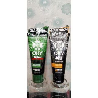 Sữa rửa mặt Ôxy 100g Total (xanh lá) & Deep Wash (đen)