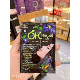 Gói gội nhuộm tóc Nhân sâm Ok Herbal - Thái lan