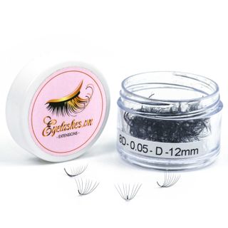 Mi Fan Sẵn 8D, Dày 0.05mm, Siêu Mềm Mịn, Độ Cong C/CC/D, Hộp 200 Fan - EYELASHES