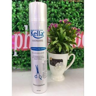 Keo xịt tóc Kella 420ml Xanh cứng - Trắng mềm)