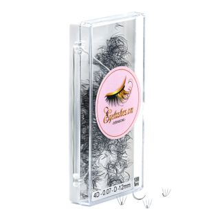 Mi Fan Sẵn 4D, Dày 0.07 / 0.10mm, Siêu Mềm Mịn, Độ Cong C/CC/D, Hộp 1000 Fan - EYELASHES