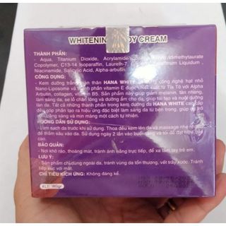 Kem body Tía tô Hana White 250g tím