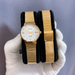 Đồng hồ Chính hãng Halei ah8024 dây lưới lụa cao cấp chống nước tốt