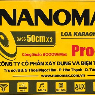 Loa Kéo Bình & Điện Nanomax Pro-218 Bass Đôi 50cm 3000Watt giá sỉ