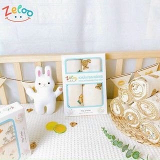 Zeloo- Hộp 2 Khăn Đa Năng 2 Lớp Muslin Cao Cấp