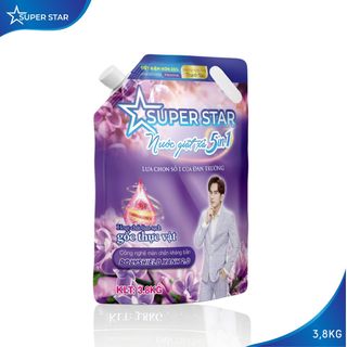 Nước Giặt Xả Túi Cao Cấp 5in1 SUPER STAR - 3,8kg Tặng Kèm Rửa Chén 400g