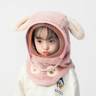 Mũ lông cừu kèm kính chẵn gió cho bé tai gấu tai thỏ